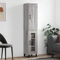 Credenza Grigio Sonoma 34,5x34x180 cm in Legno Multistrato 3200415