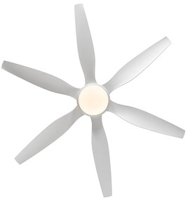 Ventilatore da soffitto bianco 137 cm con LED dimmerabile e telecomando - Tak
