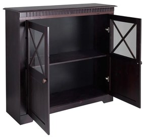 Vetrina in legno di pino marrone scuro 95x35 cm Lisa - Støraa