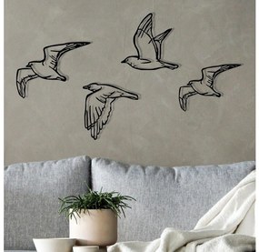 SET 4x Decorazione murale uccelli