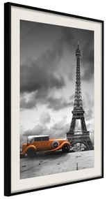 Poster  Under the Eiffel Tower  Cornice Quadri Cornice nera con pass-partout, Larghezza x Altezza Home decor 20x30