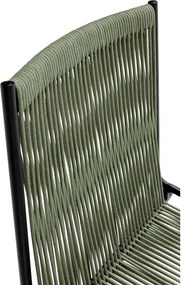 Sedie da pranzo in set verdi in metallo impilabili 2 pz Emily – Marckeric