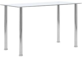 Tavolo Da Pranzo Trasparente 120x60x75cm Vetro Temperato /
