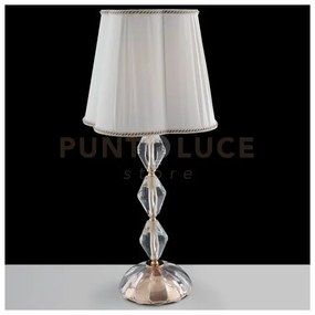 Lume riflesso oro 1 luce attacco e27 40x65cm decorato in cristallo