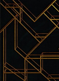 Coordonne Wandbild L Geometric - Black