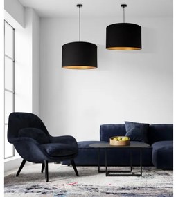 Duolla - Lampadario a sospensione con filo ROLLER 1xE27/40W/230V diametro 45 cm nero