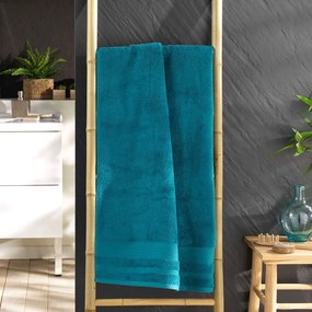 Asciugamano blu in spugna di cotone 70x130 cm Tendresse - douceur d'intérieur