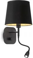 Lampada da parete nero L 180 x H 480 x P 210 mm