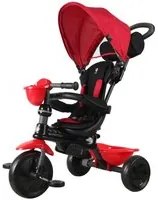 Triciclo a Spinta per Bambini con Maniglione Direzionabile Qplay Cosy Rosso