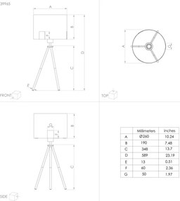Eglo 39965 - Lampada da tavolo TORTOLA 1xE27/40W/230V nero/oro