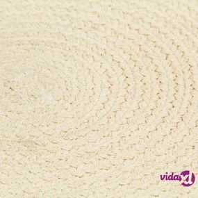 vidaXL Tovagliette 4 pz Naturale Neutro 38 cm Rotonde in Cotone