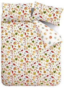 Biancheria da letto bianca/arancione per letto singolo 135x200 cm Autumn Pumpkins – Catherine Lansfield