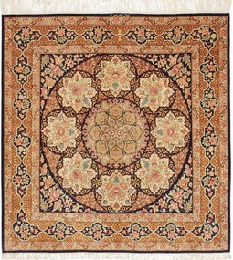 Ghom Tappeto 100 x 100 (Iran) Annodato A Mano