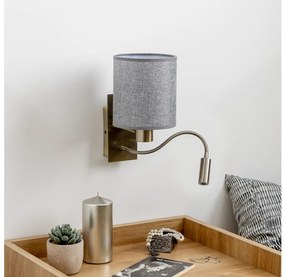 Brilagi - Applique a LED NUBILA 1xE27/25W/230V + LED/3W ottone/grigio