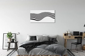 Quadro su tela Zebra Stripes Wave 100x50 cm