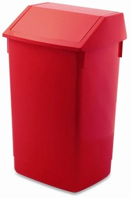 Cestino per la spazzatura in plastica rosso per raccolta differenziata 60 l – Addis