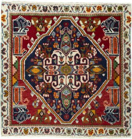Shiraz Tappeto 60 x 60 Blu (Iran) Annodato A Mano