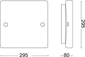 Ideal Lux - Plafoniera CELINE 2xE27/60W/230V 29,5x29,5 bianco