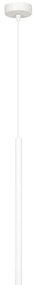 Lampadario 1 Luce Moderno Shu Acciaio Bianco E Paralume A Cilindro Sottile