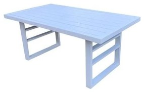 Amicasa Tavolino da Caffe' 95x55cm Loren Alluminio Bianco
