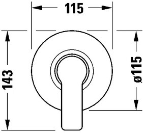 Duravit DC4210007046 - Miscelatore doccia da incasso D-CODE, nero opaco