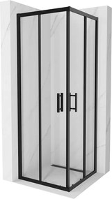 Mexen Rio cabina doccia quadrata 70 x 70 cm, trasparente, nera - 860-070-070-70-00