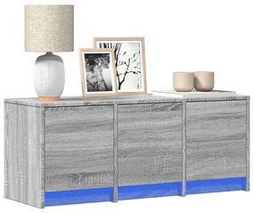 Mobile Porta Tv Con Led Grigio Sonoma 97x34x40 Cm İn Truciolato /