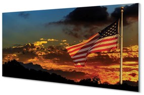 Pannello paraschizzi cucina Bandiera degli Stati Uniti 100x50 cm