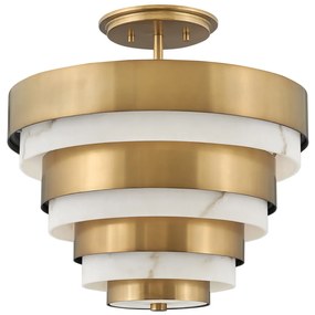 Lampadario Contemporaneo Echelon Acciaio Ottone Antico 3 Luci E14