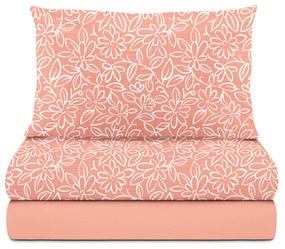 Completo letto singolo rosso Fiore