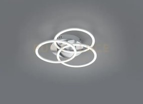 Plafoniera circle led 3 cerchi orientabili con telecomando acciaio ...