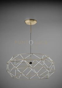 Euclide lampadario sospeso 92cm a led 2700k 7130lm 92w colore oro d...