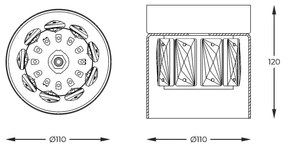 Zuma Line C0389-01A-0FD2 - Plafoniera GEM 1xG9/28W/230V ottone