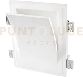 Applique anima bianco 2 luci e14 25,5x17,5x31,5cm in gesso vernicia...
