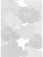 Rebel Walls Tapete Happy Clouds - Graphite