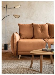 Divano letto in velluto a coste color mattone (variabile) Lazy Lukka - Miuform