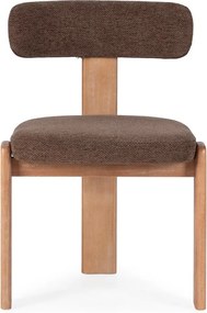 Sedie da pranzo in set marroni in imbottito 2 pz Nadia – MOME