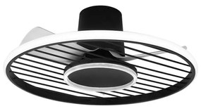 Ventilatore da soffitto Soho nero, Ø 66 cm, CCT, dimmerabile, MANTRA IP20