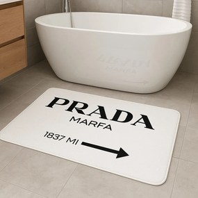 Set di tappetini per il bagno bianchi in velluto 2 pz 60x100 cm Prada – Mila Home