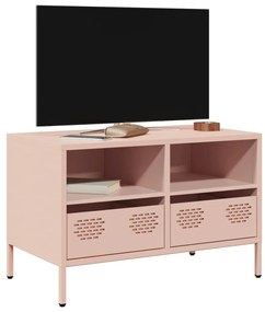 Mobile Tv Rosa 68x39x43,5cm İn Acciaio Laminato A Freddo /