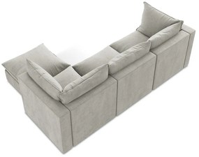Divano angolare grigio chiaro (con penisola a destra/con chaise lounge) Manao – Makamii