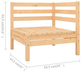 Set Salotto da Giardino 8 pz in Legno Massello di Pino