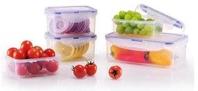 SET 5x Contenitori alimentari LOCK blu/trasparente