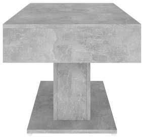 Tavolino da Salotto Grigio Cemento 96x50x45cm Legno Multistrato