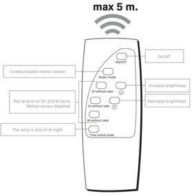 Lampada stradale solare LED con sensore STREET LED/10W/3,2V IP65 + +TC
