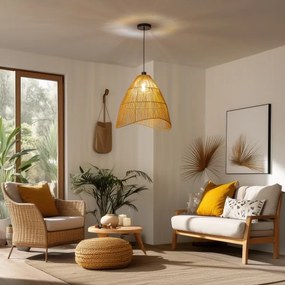 Brilagi - Lampadario LED sospeso con cavo CERIA BOHO, 1xE27/40W/230V, Ø 50 cm, marrone