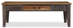 Tavolino da caffè in legno massello vintage 118x60x40 cm