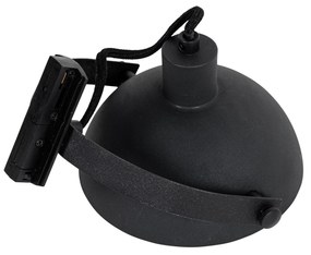 Faretto a binario industriale monofase nero con interno oro - Magnax