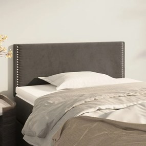 Testiera Grigio Scuro 100x5x78/88 Cm İn Velluto /