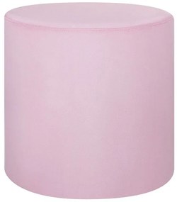 Pouf in velluto color rosa LOVETT Beliani
